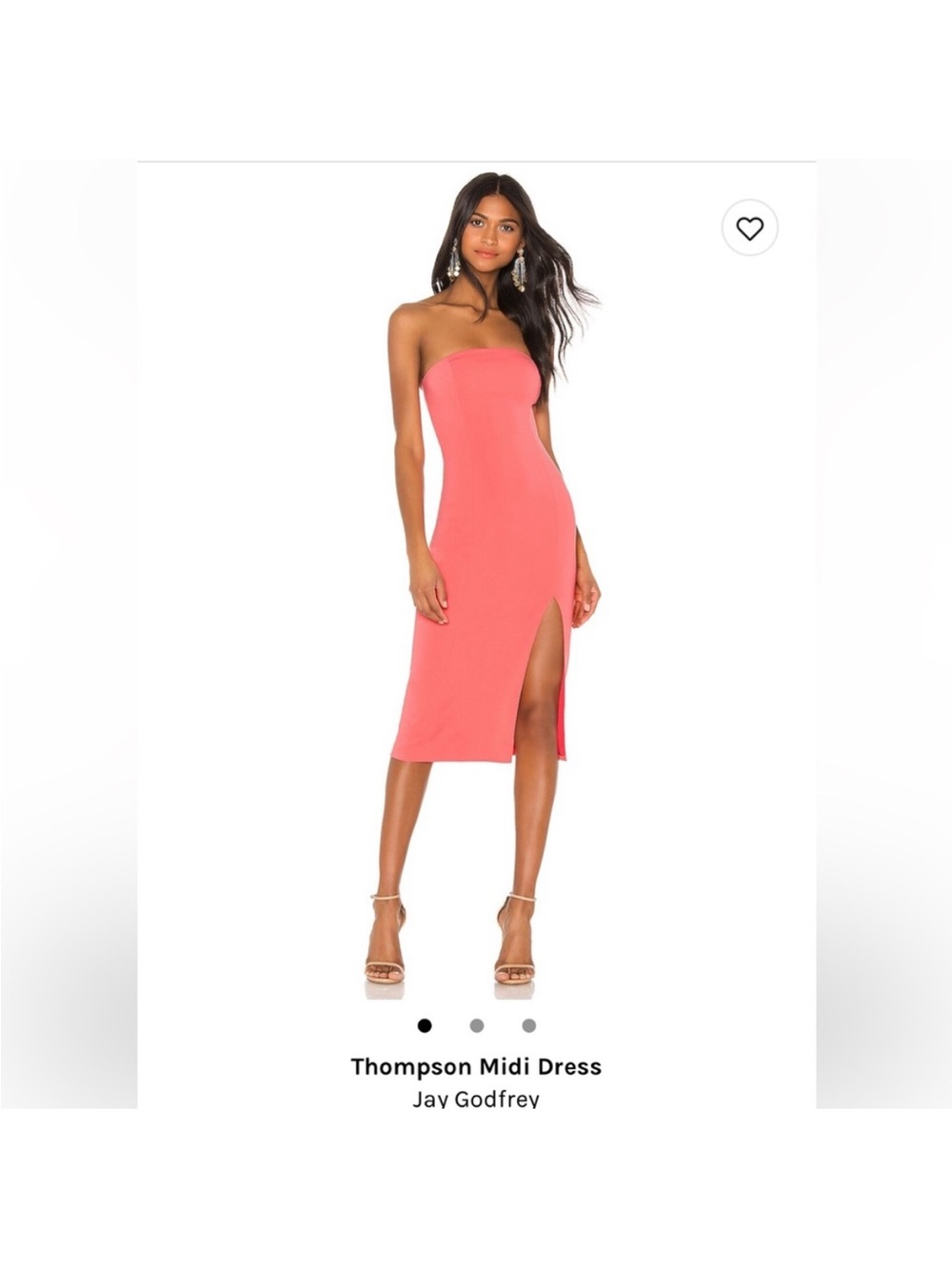 JAYGODFREY Strapless Midi Dress in blush pink worn once